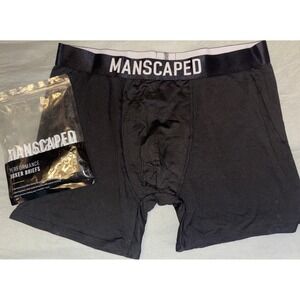 NEW Manscaped Men Black Boxer Briefs Performance Underwear Stretch, Size XL